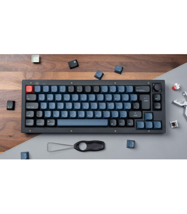 Keychron V2 Interrupteur noir rouge givré (ISO-CH) avec bouton