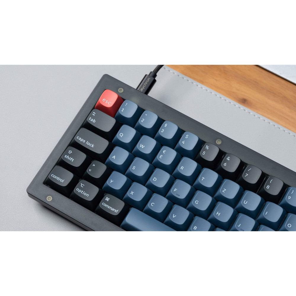 Keychron V2 Frosted Black Red Switch (ISO-CH) w/Knob