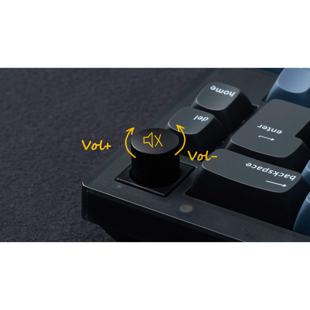 Keychron V2 Interrupteur noir rouge givré (ISO-CH) avec bouton