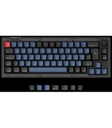 Keychron V2 Interrupteur noir rouge givré (ISO-CH) avec bouton