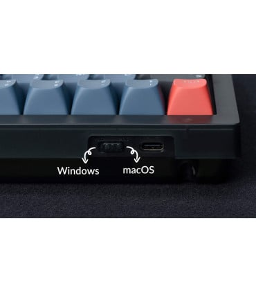 Keychron V2 Frosted Black Red Switch (ISO-CH) w/Knob