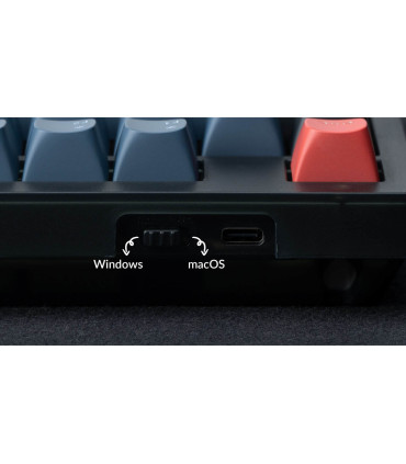 Keychron V5 Frosted Black Red Switch (ISO-CH) w/Knob