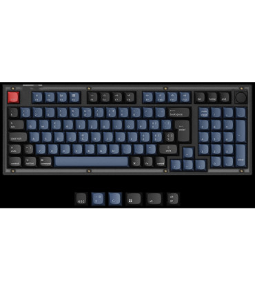 Keychron V5 Frosted Black Red Switch (ISO-CH) avec bouton