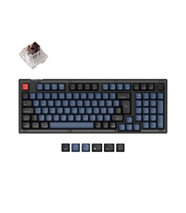 Keychron V5 Frosted Black Red Switch (ISO-CH) w/Knob