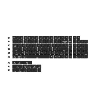 Keychron PBT Low Profile Keycap Set Black
