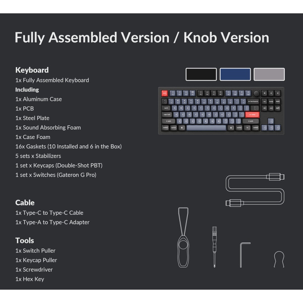 Keychron Q3 Ruby Red QMK Brown Switch (ANSI) avec bouton Special Edition