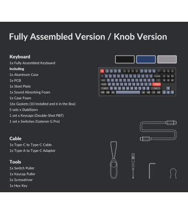 Keychron Q3 Ruby Red QMK Brown Switch (ANSI) avec bouton Special Edition