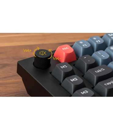 Keychron Q10 Commutateur rouge QMK noir (ANSI) avec bouton