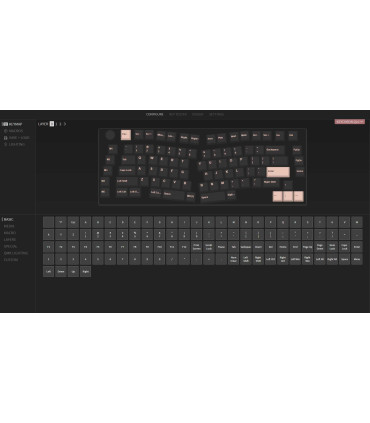 Keychron Q10 Commutateur rouge QMK noir (ANSI) avec bouton