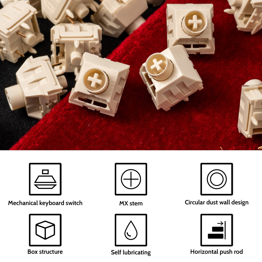 Kailh Box Switch 110pcs / Set Crème