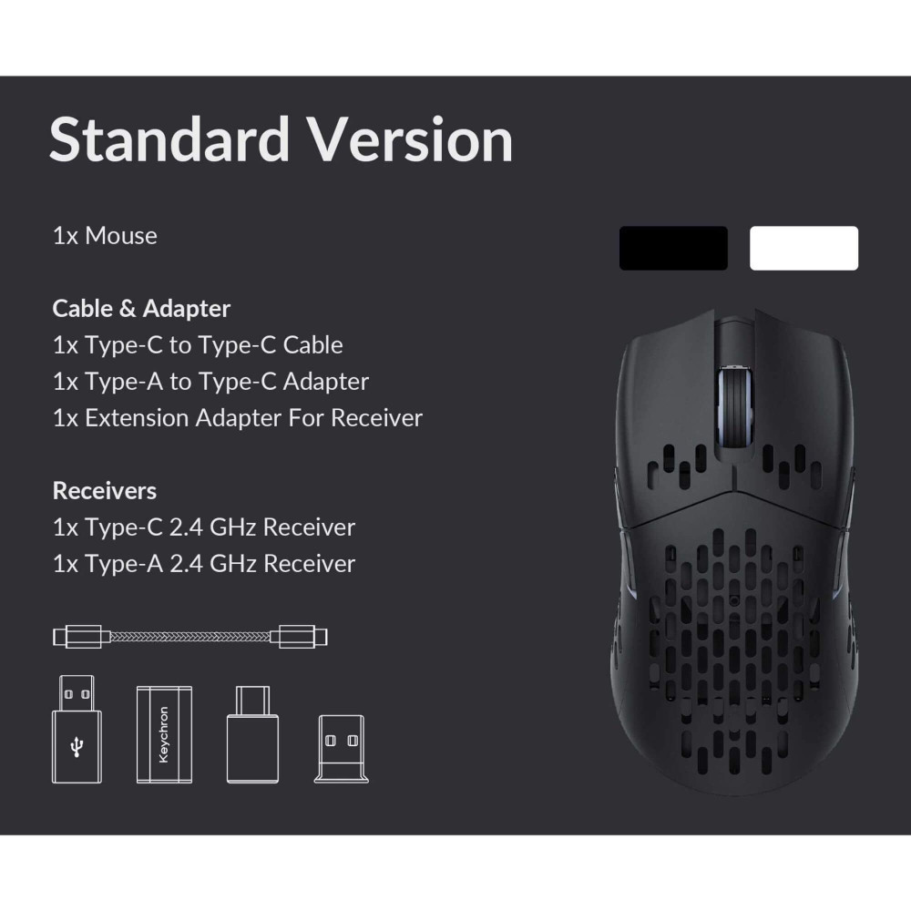 Keychron Souris sans fil M1 Blanc 1000 Hz