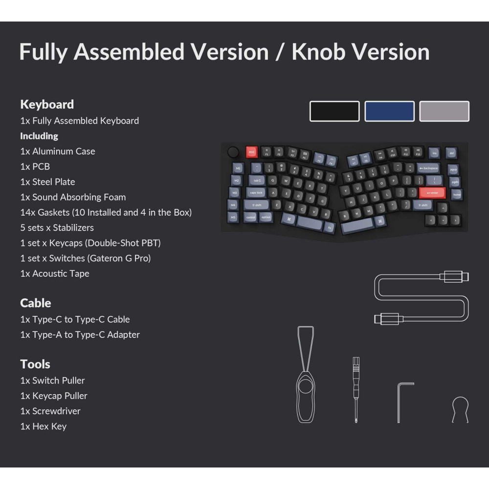 Keychron Q10 Black QMK Blue Switch (ANSI) w/Knob