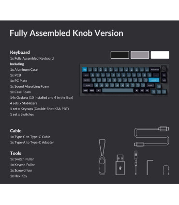 Keychron Q2 Pro Black QMK Brown Switch Schweizer Layout (ISO-CH)