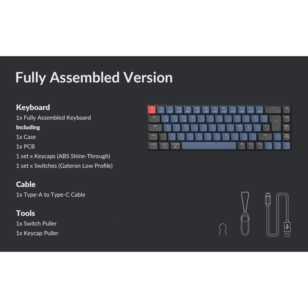 Clavier mécanique Keychron K7 Pro Hot-Swap Swiss Layout (ISO-CH)