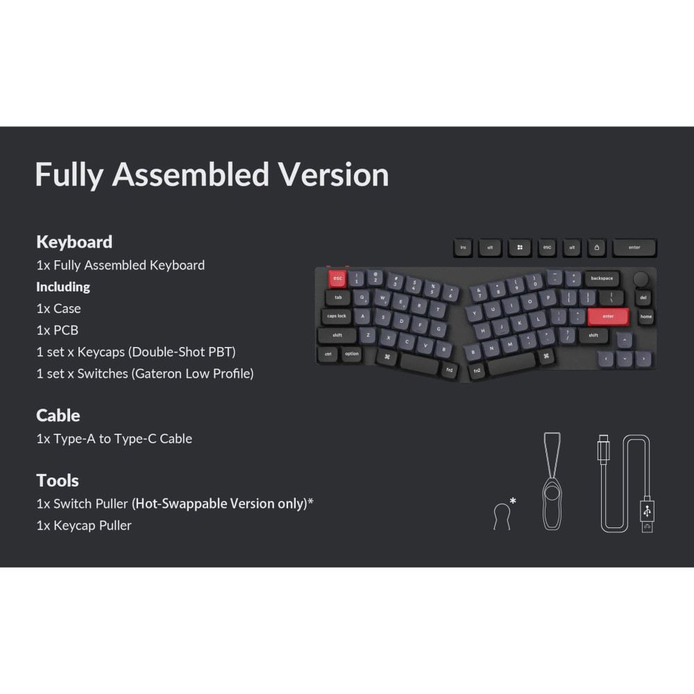 Clavier mécanique Keychron K11 Pro en disposition ergonomique Alice