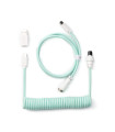 Keychron Custom Coiled Aviator Cable Mint (Straight Connector)