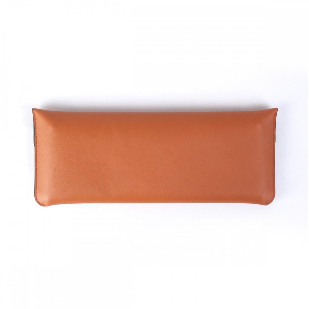 Keychron Pochette de voyage Cuir Saffiano Orange