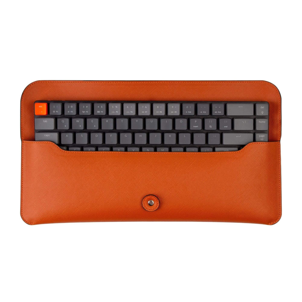 Keychron Pochette de voyage Cuir Saffiano Orange
