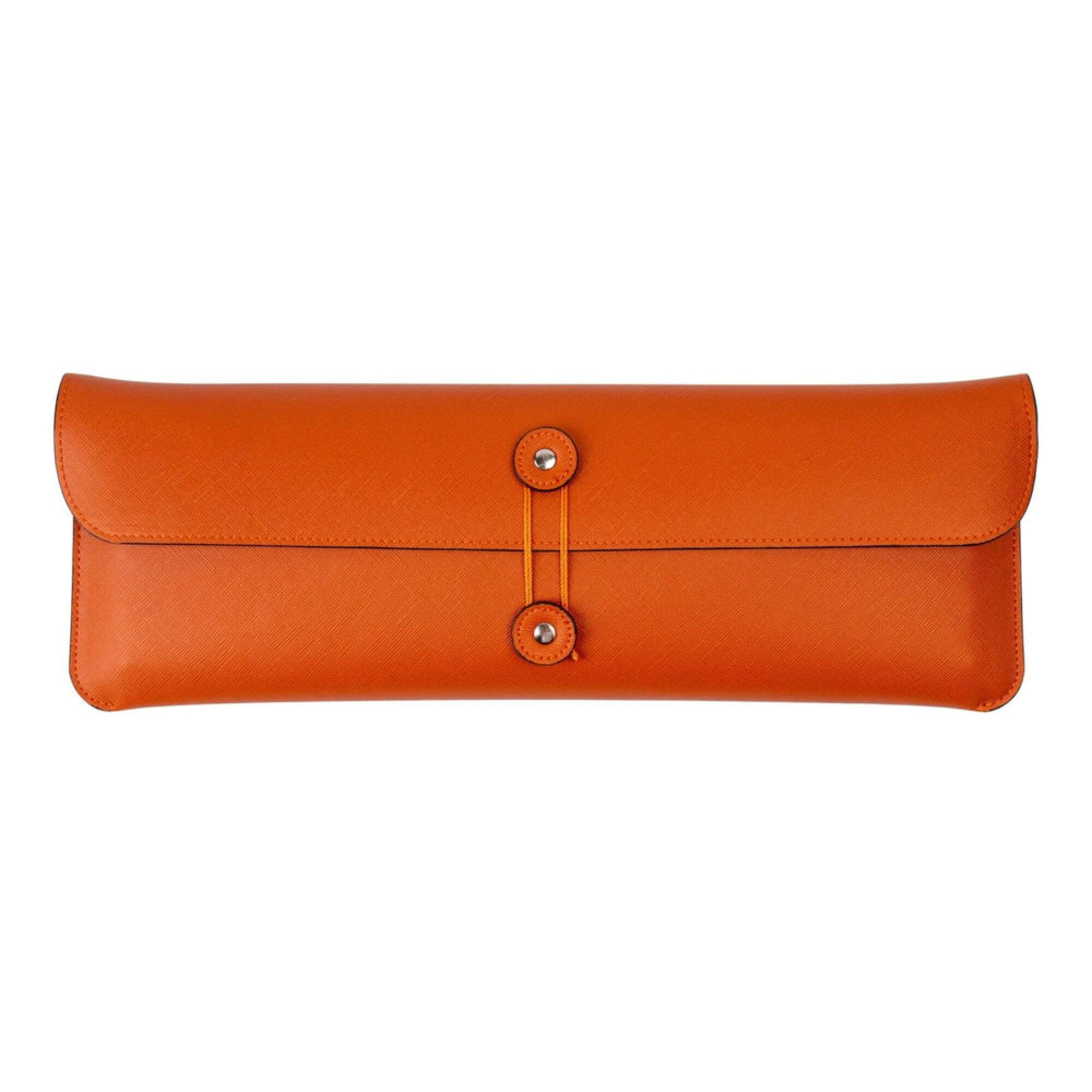 Keychron Pochette de voyage Cuir Saffiano Orange