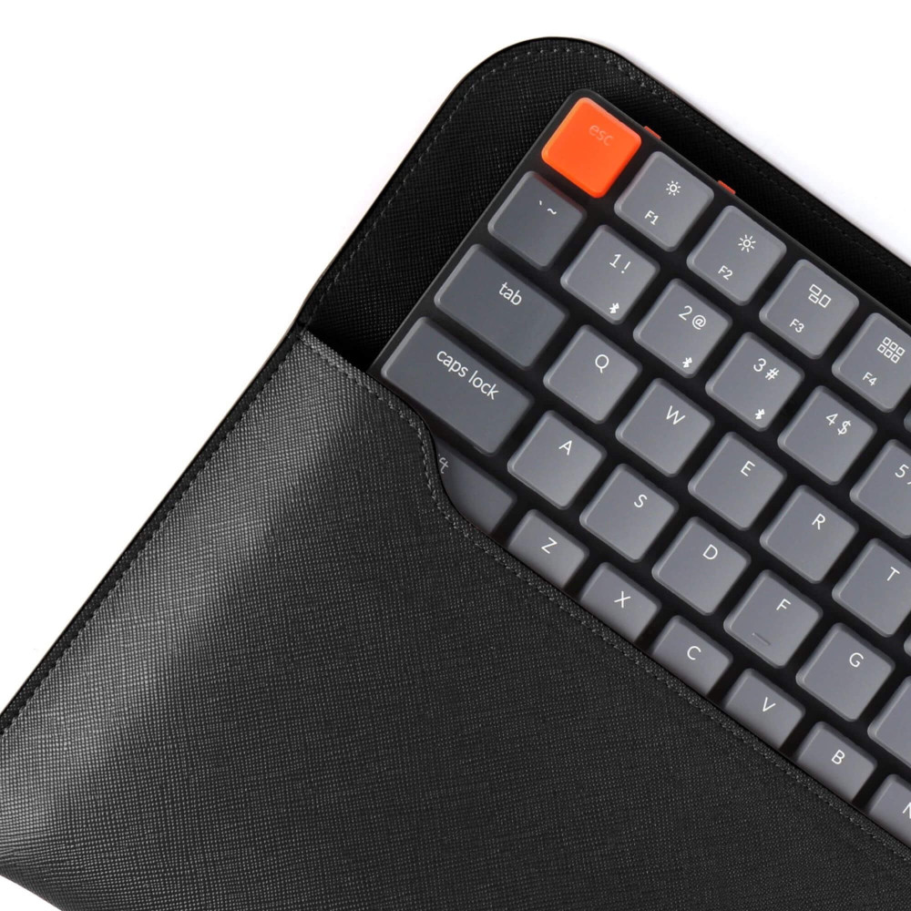 Keychron K3 Travel Pouch Saffiano Leather Orange