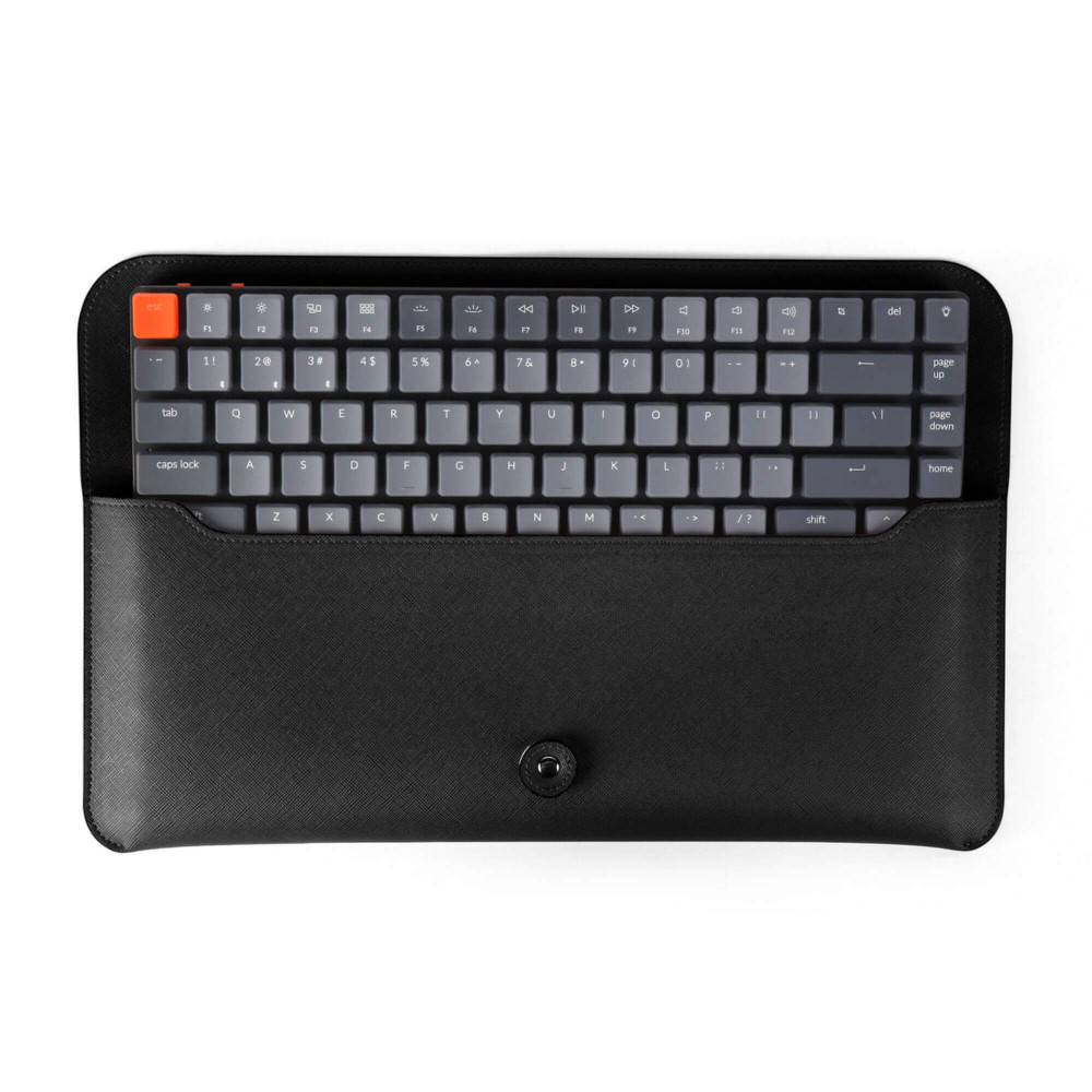 Keychron K3 Travel Pouch Saffiano Leather Orange