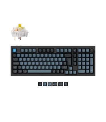 Keychron Q5 Pro Interrupteur banane QMK noir (ISO-CH) avec bouton