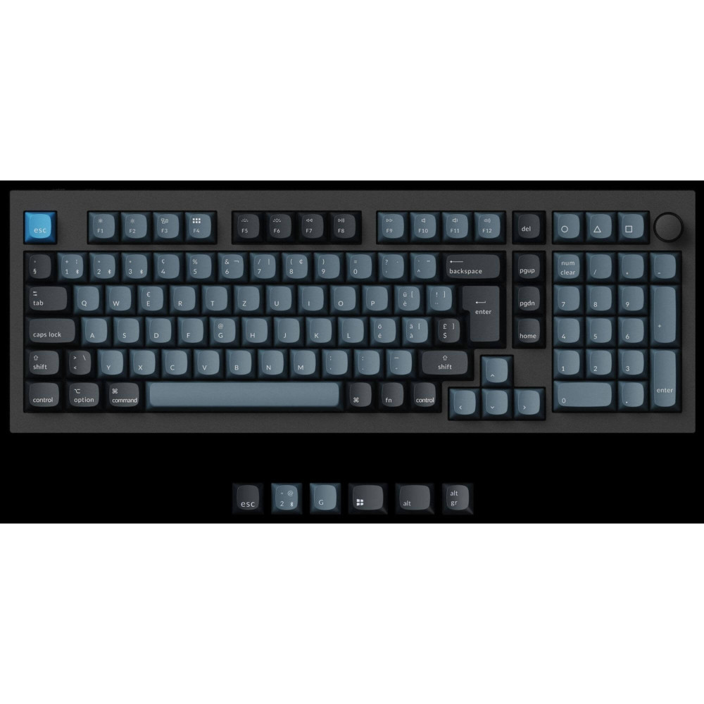 Keychron Q5 Pro Interrupteur banane QMK noir (ISO-CH) avec bouton