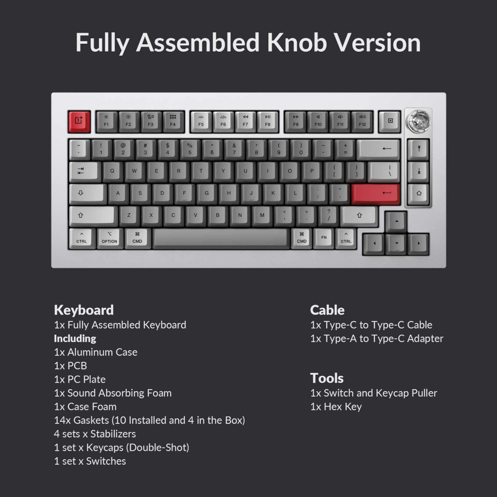 Keychron Q1 Pro Shell White QMK Brown Switch US Layout (ANSI)